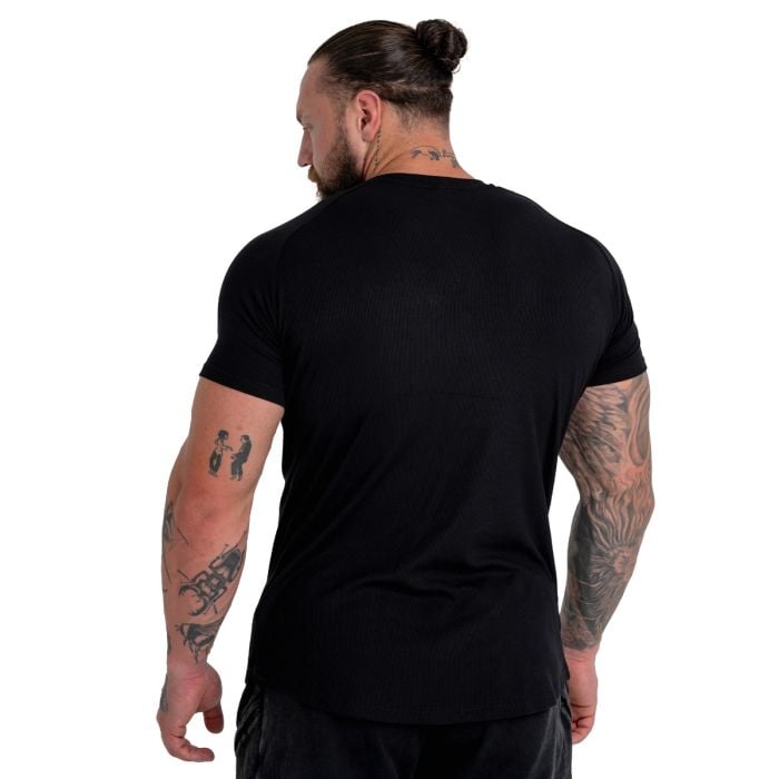 Ribbed T-Shirt in Black - STRIX XL