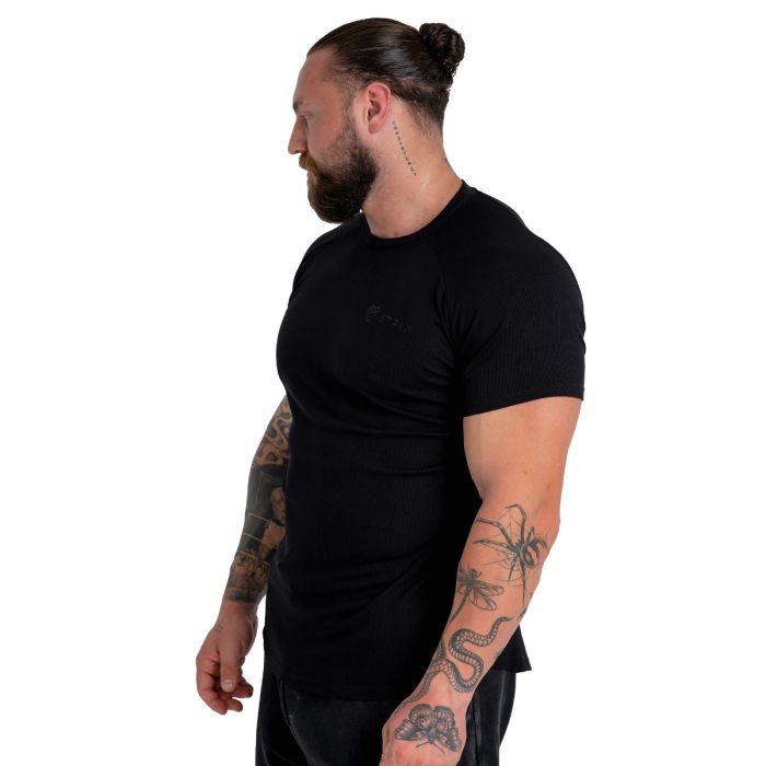 Ribbed T-Shirt in Black - STRIX XL
