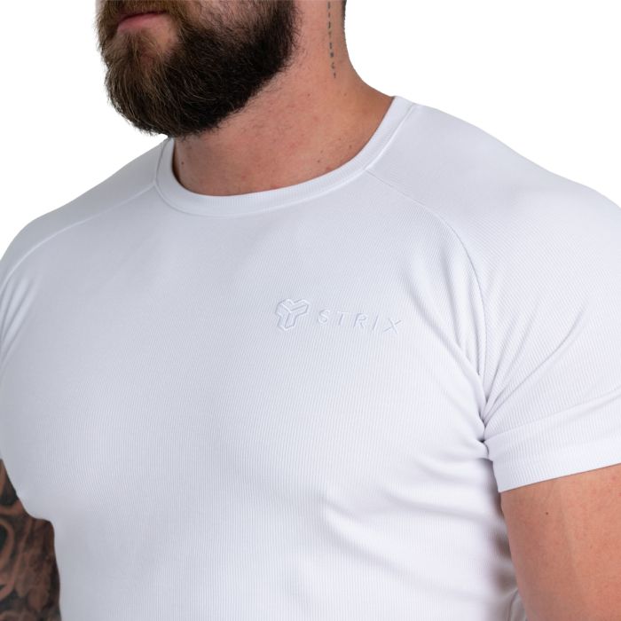 Ribbed T-Shirt in White - STRIX M