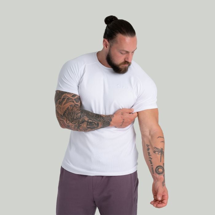 Ribbed T-Shirt in White - STRIX M