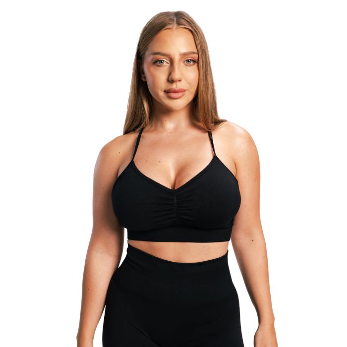 Sculpt Seamless Sports Bra Black - GymBeam XL
