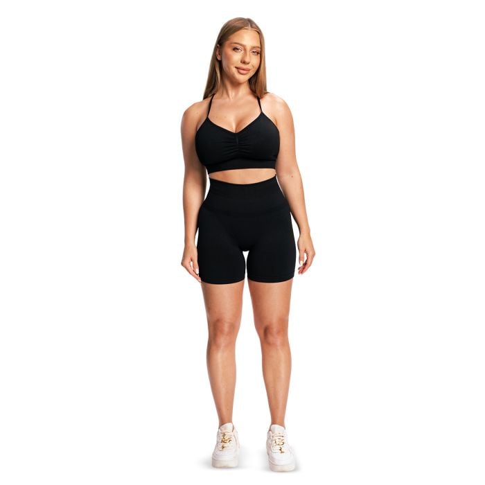 Sculpt Seamless Sports Bra Black - GymBeam XL