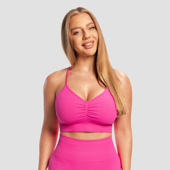 Sculpt Seamless Sports Bra Rose - GymBeam M