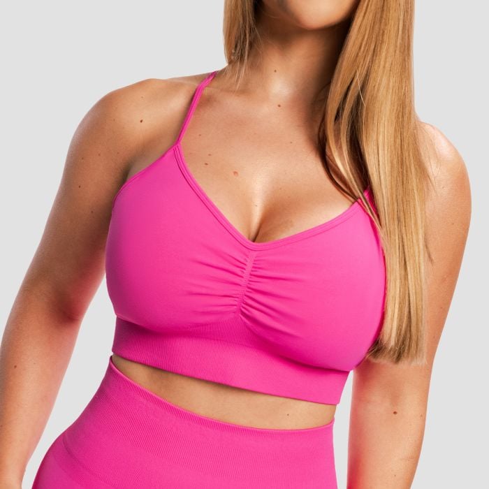 Sculpt Seamless Sports Bra Rose - GymBeam M