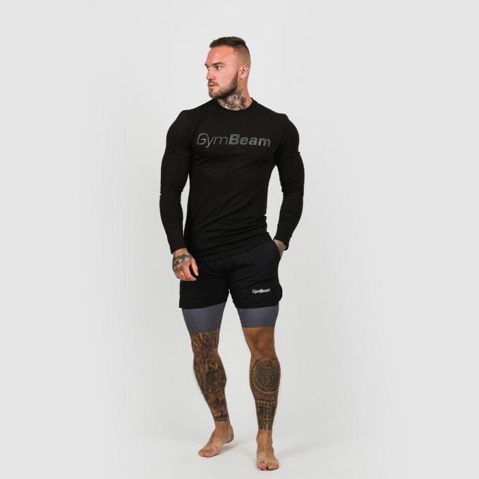 2in1 Shorts für Männer in Black Grey - GymBeam M