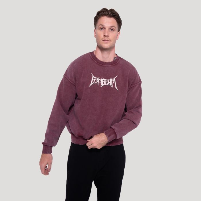 Spike Sweatshirt Burgundy - GymBeam XXL