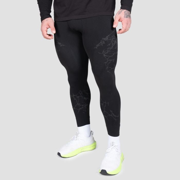 Static Seamless Leggings Black - GymBeam XXL