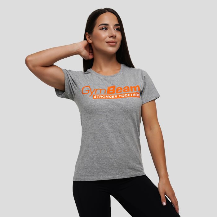 Stronger Together T-Shirt in Grey - GymBeam XL
