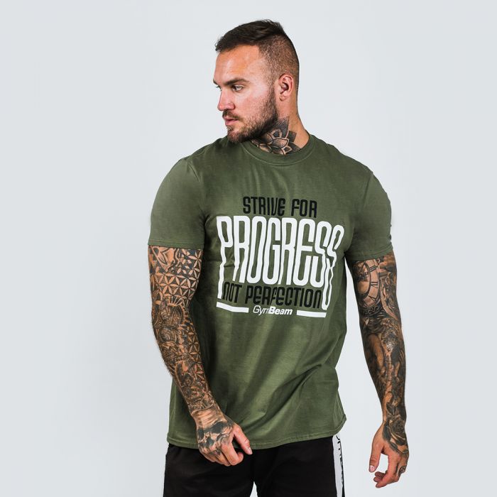 T-Shirt für Männer Progress Military Green - GymBeam  