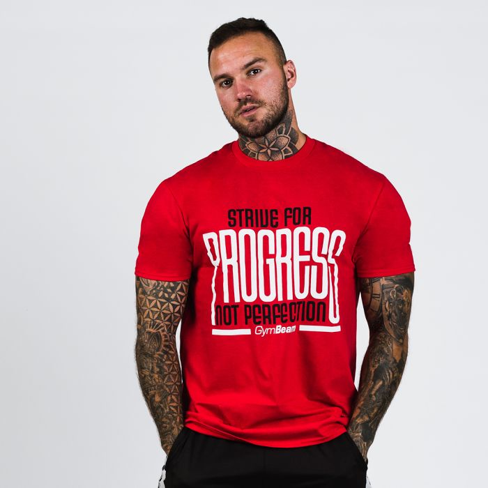 T-Shirt für Männer Progress Red - GymBeam 