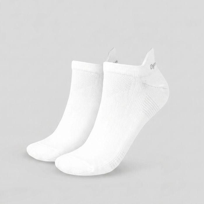 Tab Socks 3Pack White - GymBeam S