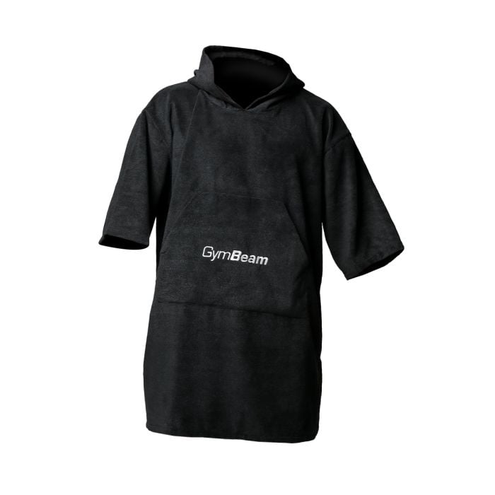 Frottee-Handtuchponcho in Black - GymBeam single_variant