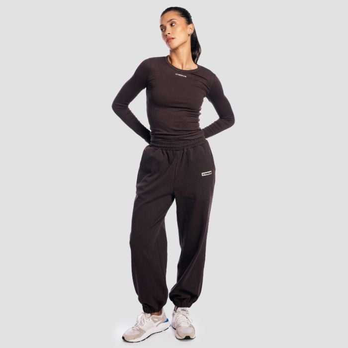 Women‘s Aura Long Sleeve T-Shirt Tee Brown - GymBeam XL