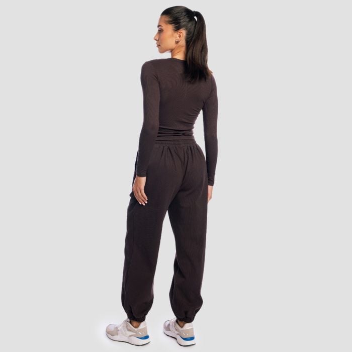 Women‘s Aura Long Sleeve T-Shirt Tee Brown - GymBeam XL