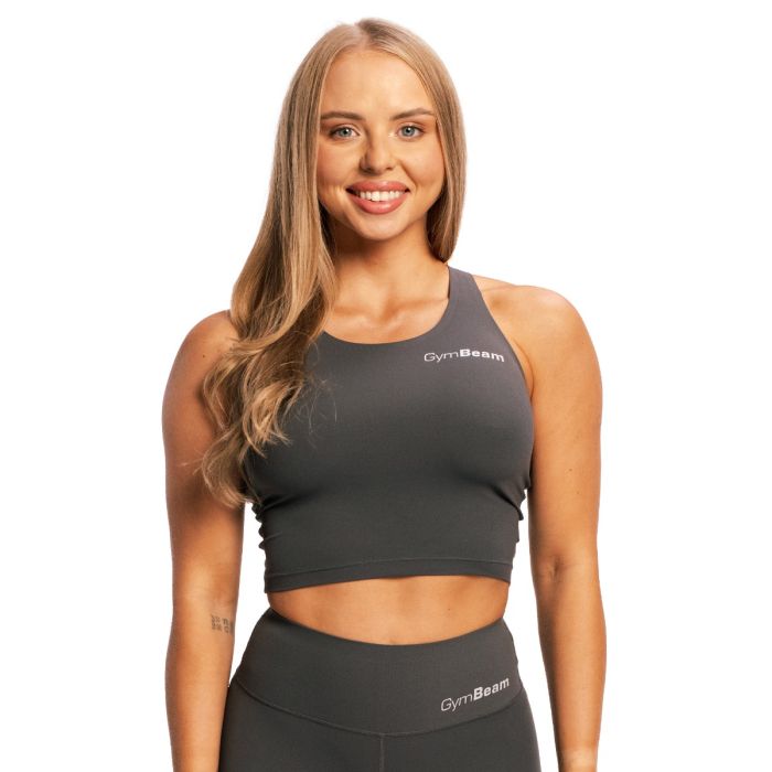Women‘s BEAT Sports Top Charcoal - GymBeam L