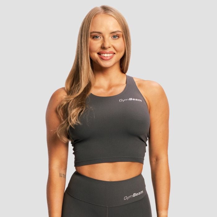 Women‘s BEAT Sports Top Charcoal - GymBeam L