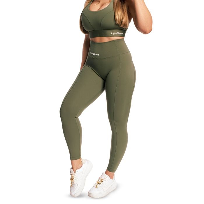 Women‘s Combat Leggings Olive Grey - GymBeam M