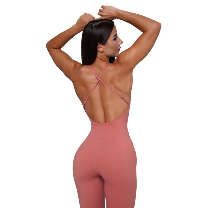 FIT Workout Jumpsuit in Salmon - GymBeam S