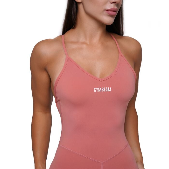 FIT Workout Jumpsuit in Salmon - GymBeam S