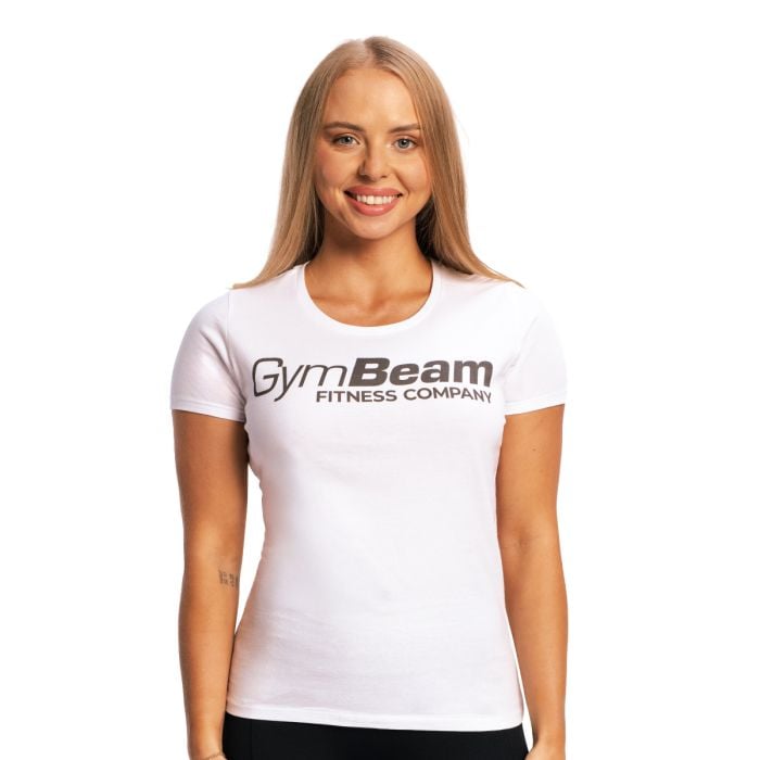 Women's Fitness T-shirt White - GymBeam XS