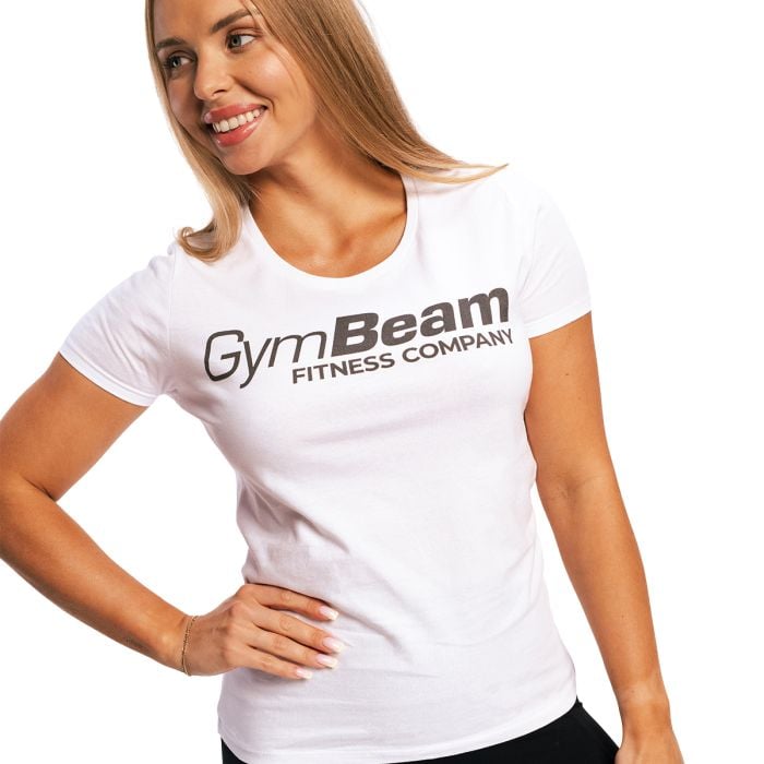 Women's Fitness T-shirt White - GymBeam XS