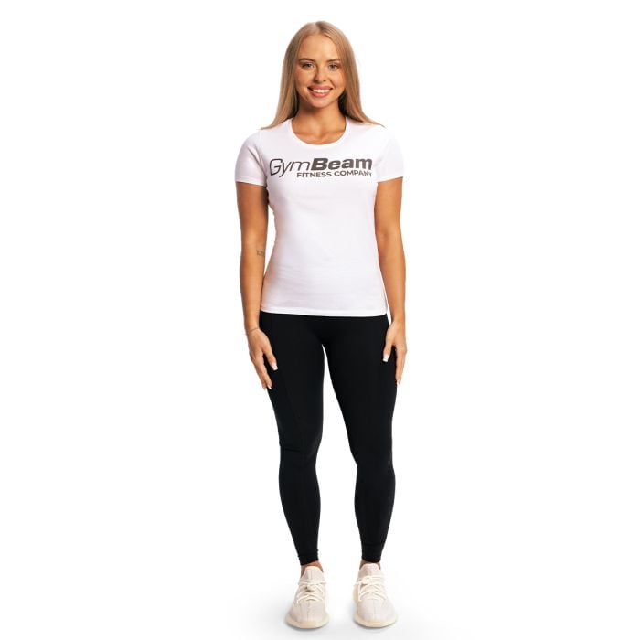 Women's Fitness T-shirt White - GymBeam XS