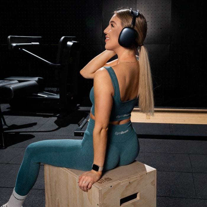 Lift Seamless Sports Bra Petrol - GymBeam M