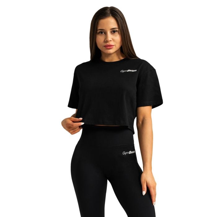Limitless Cropped T-Shirt für Frauen Black - GymBeam M