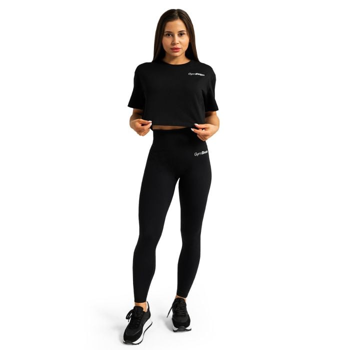 Limitless Cropped T-Shirt für Frauen Black - GymBeam M