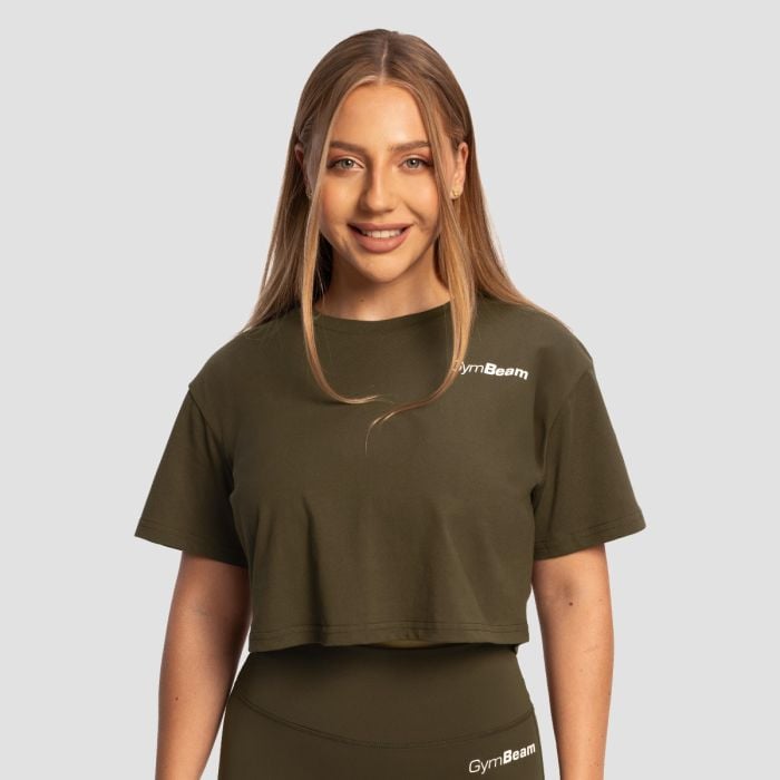 Women‘s Limitless Cropped T-Shirt Espresso - GymBeam M