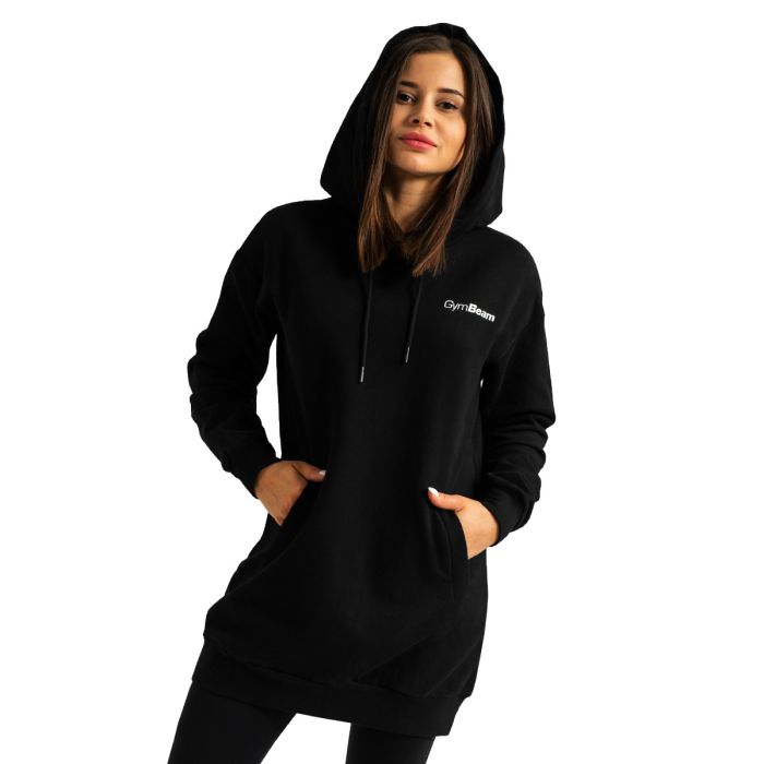 Limitless Longline Hoodie für Frauen Black - GymBeam M