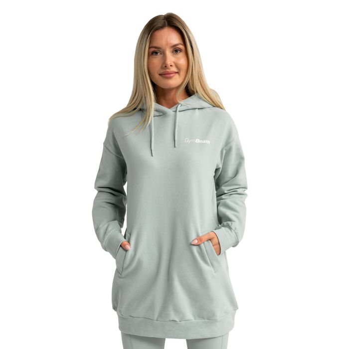 Limitless Longline Hoodie für Frauen Eucalypt - GymBeam XL