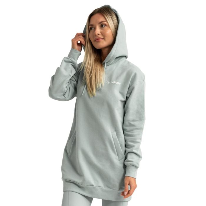 Limitless Longline Hoodie für Frauen Eucalypt - GymBeam XL