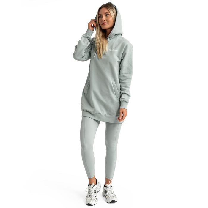 Limitless Longline Hoodie für Frauen Eucalypt - GymBeam XL