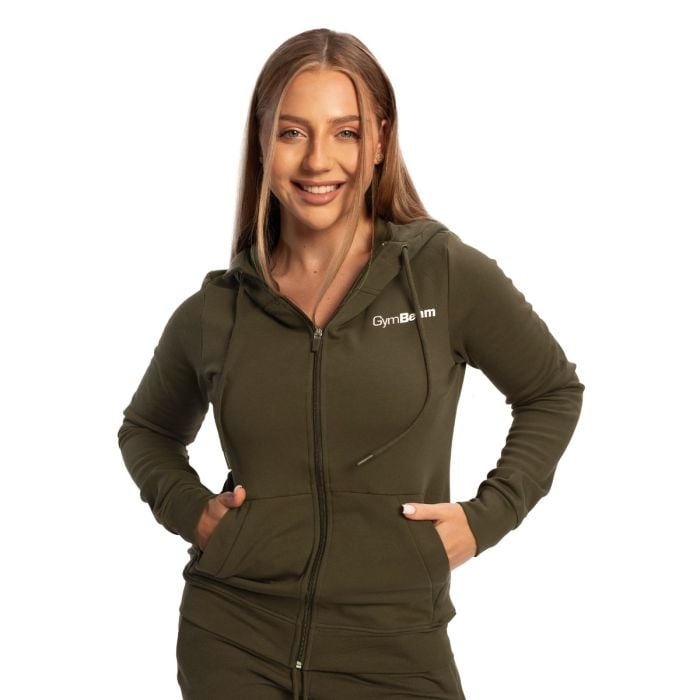 Women‘s Limitless Zip Up Hoodie Espresso - GymBeam M