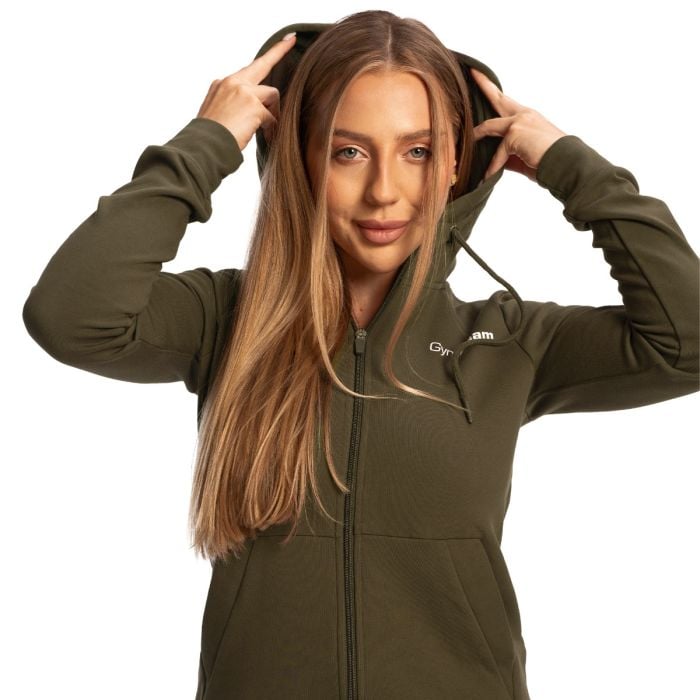 Women‘s Limitless Zip Up Hoodie Espresso - GymBeam M