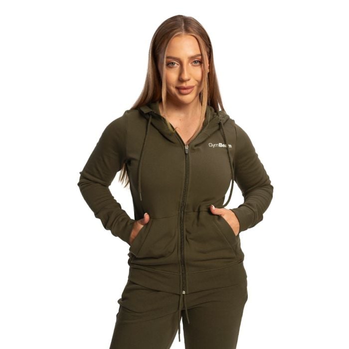 Women‘s Limitless Zip Up Hoodie Espresso - GymBeam M