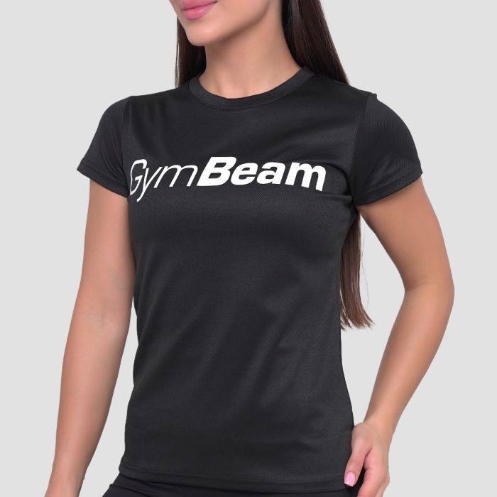 Women‘s Mesh T-Shirt Essence Black - GymBeam M
