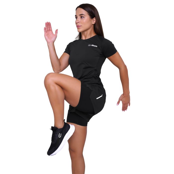 Pulse Running T-Shirt für Frauen in Black - GymBeam XXL