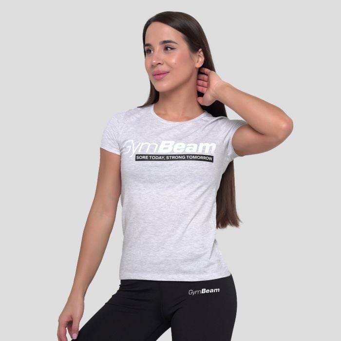 Women‘s Strong Tomorrow T-shirt Grey - GymBeam L