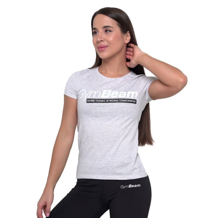 Women‘s Strong Tomorrow T-shirt Grey - GymBeam L