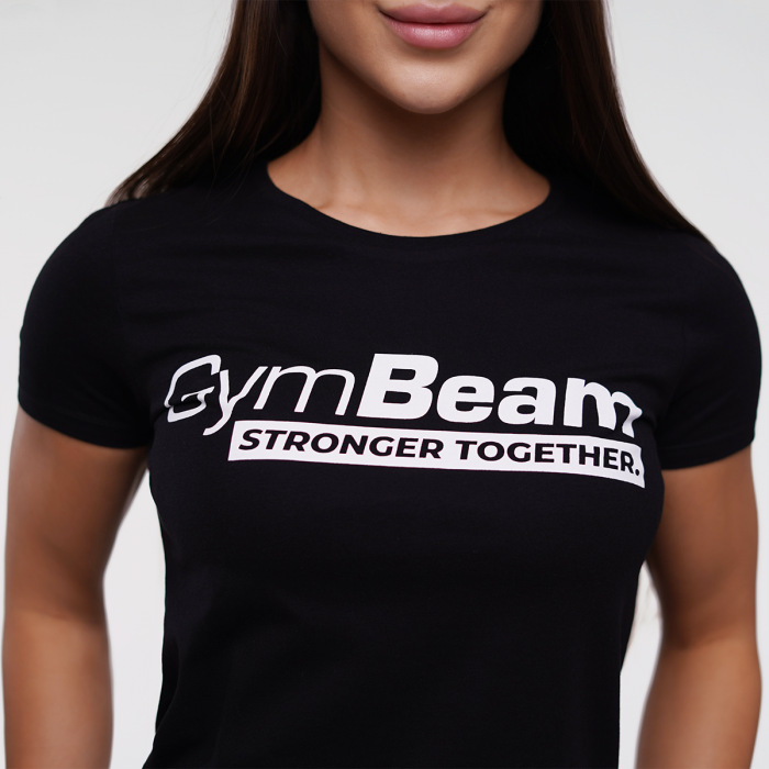 Stronger Together T-Shirt für Frauen in Black - GymBeam L