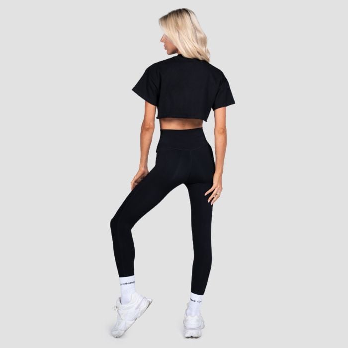 Women‘s Thrive Cropped T-shirt Black - GymBeam S