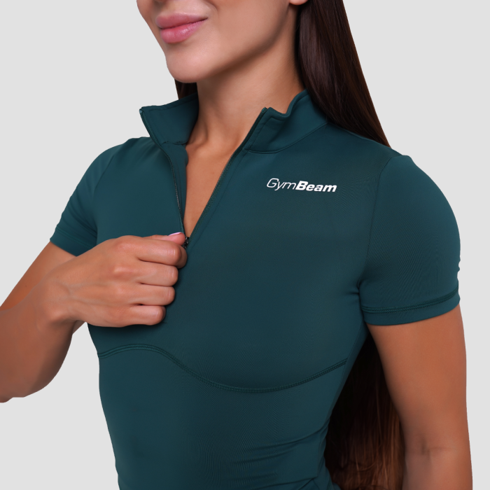 Ignite Cropped T-Shirt für Frauen in Dark Green - GymBeam XL