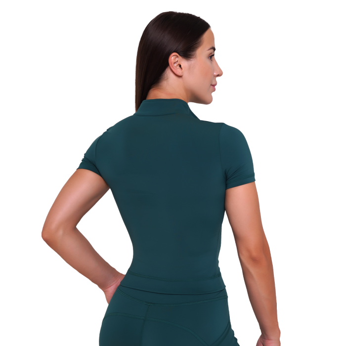 Ignite Cropped T-Shirt für Frauen in Dark Green - GymBeam XL