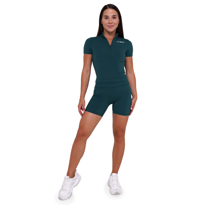 Ignite Cropped T-Shirt für Frauen in Dark Green - GymBeam XL