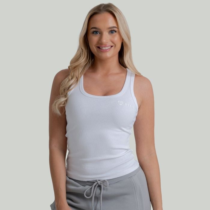 Tank Top für Frauen Ribbed in White - STRIX M