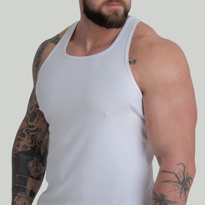 Tank Top Ribbed in White - STRIX L