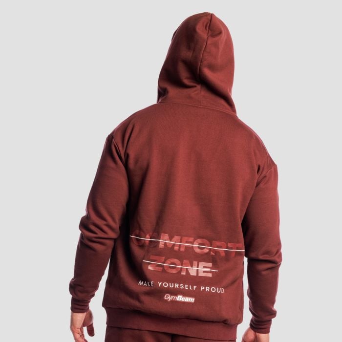 Zone Zip Up Hoodie Cherrywood - GymBeam XXL