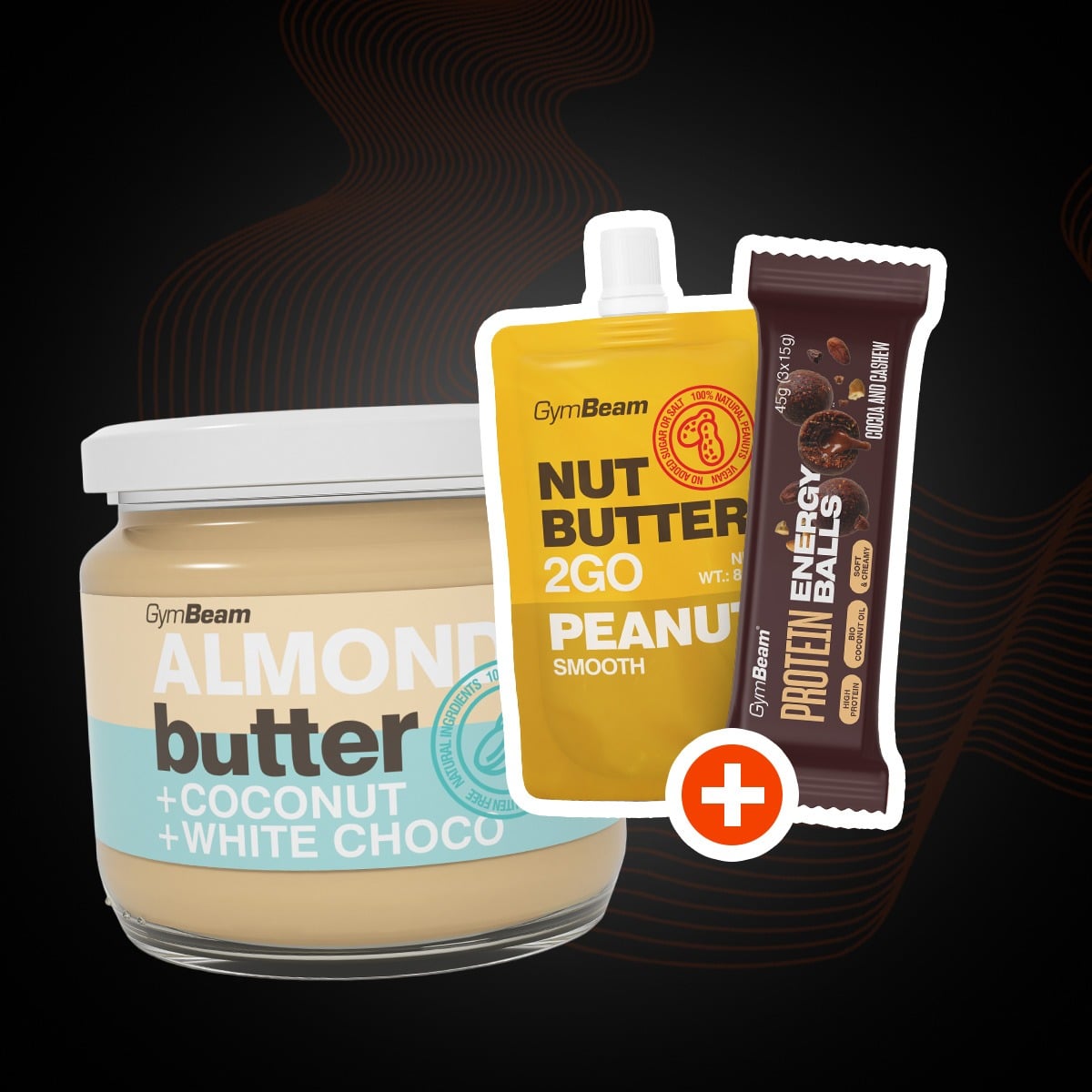 Mandelbutter mit Kokosnuss und weißer Schokolade - Gymbeam + geschenke